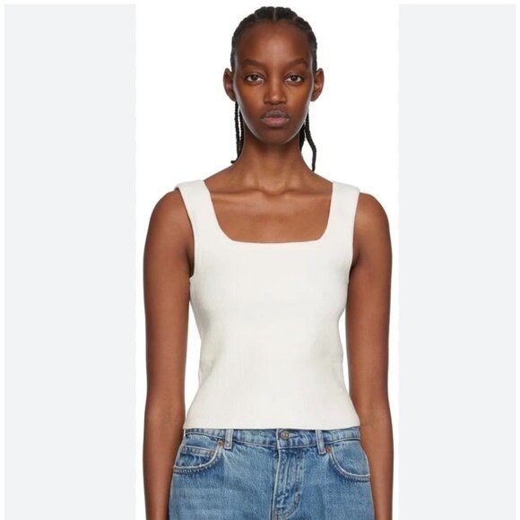 Reformation Julia Tank Top, white, Size S - Picture 1 of 7